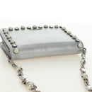 Miu Miu Shoulder Bag Leather Silver Auth BA13407M-7