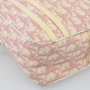 Christian Dior Trotter Canvas Schultertasche PVC Rosa Silber Auth BA13409-15