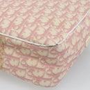 Christian Dior Trotter Canvas Schultertasche PVC Rosa Silber Auth BA13409-16