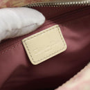 Christian Dior Trotter Canvas Schultertasche PVC Rosa Silber Auth BA13409-18