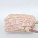 Christian Dior Trotter Canvas Schultertasche PVC Rosa Silber Auth BA13409-4