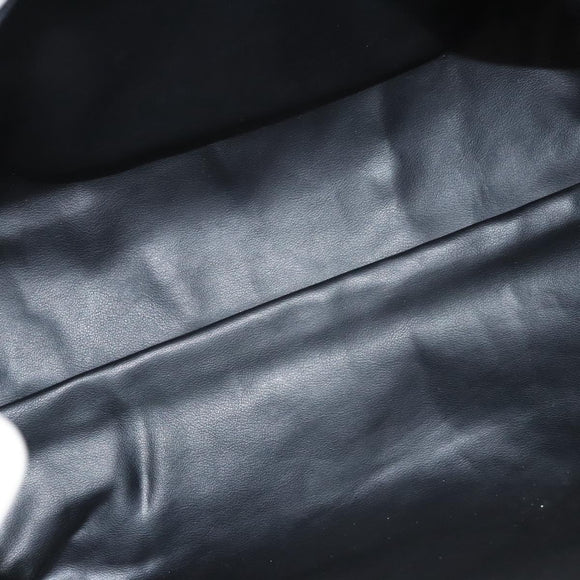 BALLY Quilted Chain Shoulder Bag Leather Gray Gold Auth BA1341