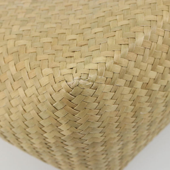 Jimmy Choo Tote Bag Raffia Beige Auth BA13412A