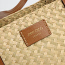 Jimmy Choo Tote Bag Raffia Beige Auth BA13412A-11