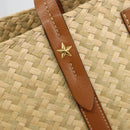 Jimmy Choo Tote Bag Raffia Beige Auth BA13412A-18