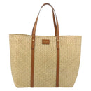 Jimmy Choo Tote Bag Raffia Beige Auth BA13412A-13