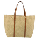Jimmy Choo Tote Bag Raffia Beige Auth BA13412A-2