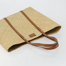 Jimmy Choo Tote Bag Raffia Beige Auth BA13412A-6