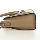 CELINE Luggage Nano Shopper Hand Bag Leather 2way Beige Silver Auth BA13413V-4