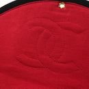 CHANEL Chain Shoulder Bag Cotton Black Gold CC Auth BA13415V-21
