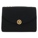 CHANEL Chain Shoulder Bag Cotton Black Gold CC Auth BA13415V-13