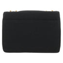 CHANEL Chain Shoulder Bag Cotton Black Gold CC Auth BA13415V-2