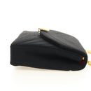 CHANEL Chain Shoulder Bag Cotton Black Gold CC Auth BA13415V-4