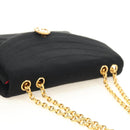 CHANEL Chain Shoulder Bag Cotton Black Gold CC Auth BA13415V-6