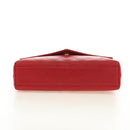 CHANEL Bicolore Chain Shoulder Bag Lamb Skin Red Gold CC Auth BA13416V-6