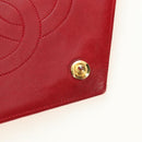 CHANEL Bicolore Chain Shoulder Bag Lamb Skin Red Gold CC Auth BA13416V-21