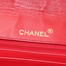 CHANEL Bicolore Chain Shoulder Bag Lamb Skin Red Gold CC Auth BA13416V-24