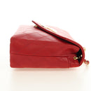 CHANEL Bicolore Chain Shoulder Bag Lamb Skin Red Gold CC Auth BA13416V-5