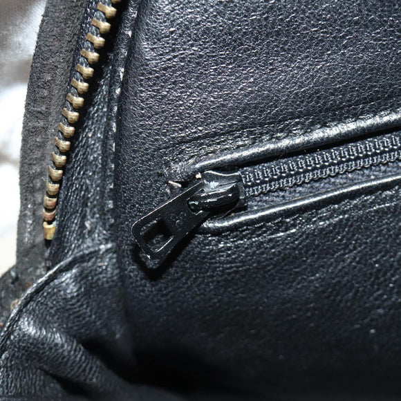 CHANEL Matelasse Chain Hand Bag Suede Black Gold CC Auth BA13417V