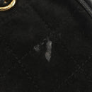 CHANEL Matelasse Chain Hand Bag Suede Black Gold CC Auth BA13417V-3