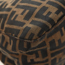 FENDI Zucca Canvas Mamma Baguette Shoulder Bag Black Brown Auth BA13419SAV-17
