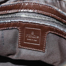 FENDI Zucca Canvas Mamma Baguette Shoulder Bag Black Brown Auth BA13419SAV-21