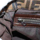 FENDI Zucca Canvas Mamma Baguette Shoulder Bag Black Brown Auth BA13419SAV-24