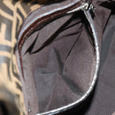 FENDI Zucca Canvas Mamma Baguette Shoulder Bag Black Brown Auth BA13419SAV-25