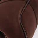 HERMES Valparaiso PM Hand Bag Canvas Leather Brown Silver Auth BA13422-9