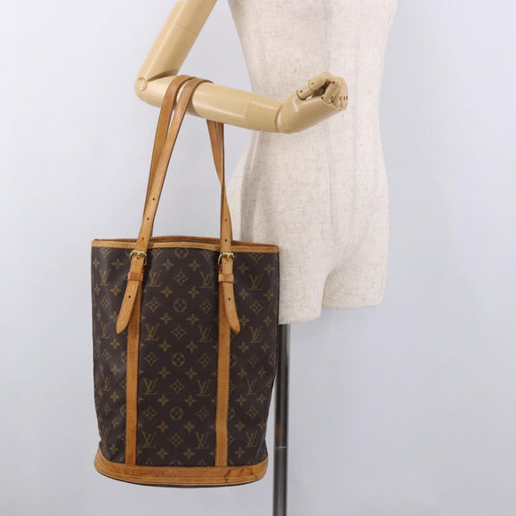 LOUIS VUITTON Monogram Bucket GM Shoulder Bag M42236 LV Auth BA13423