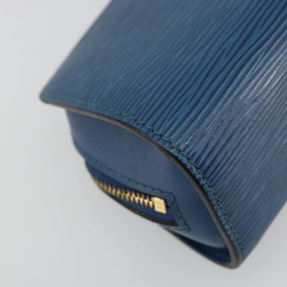 LOUIS VUITTON Epi Dauphine PM Pouch Blue M48445 LV Auth BA13427