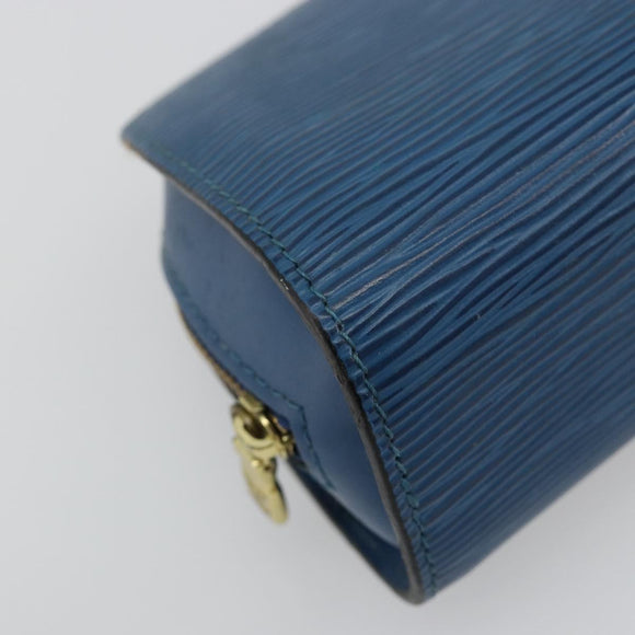 LOUIS VUITTON Epi Dauphine PM Pouch Blue M48445 LV Auth BA13427