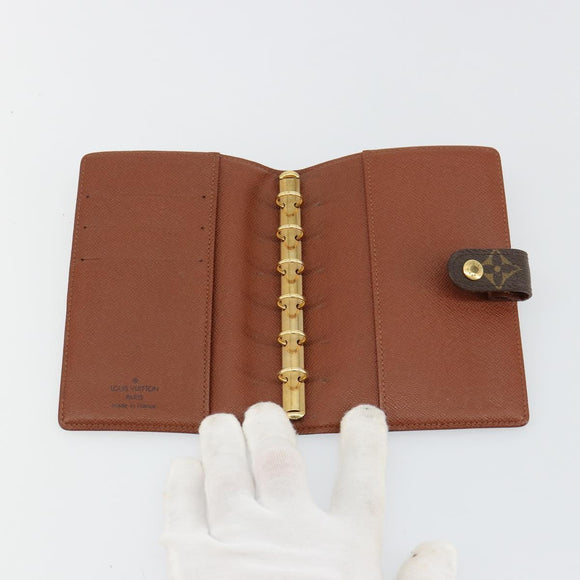 LOUIS VUITTON Monogram Agenda PM Day Planner Cover R20005 LV Auth BA13428