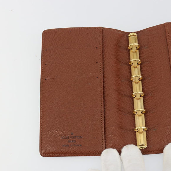 LOUIS VUITTON Monogram Agenda PM Day Planner Cover R20005 LV Auth BA13428