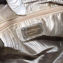 Salvatore Ferragamo Tote Bag Leather Beige Gold Auth BA1343-18
