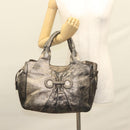 Salvatore Ferragamo Tote Bag Leather Beige Gold Auth BA1343-23