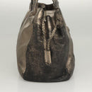 Salvatore Ferragamo Tote Bag Leather Beige Gold Auth BA1343-4