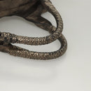 Salvatore Ferragamo Tote Bag Leather Beige Gold Auth BA1343-7