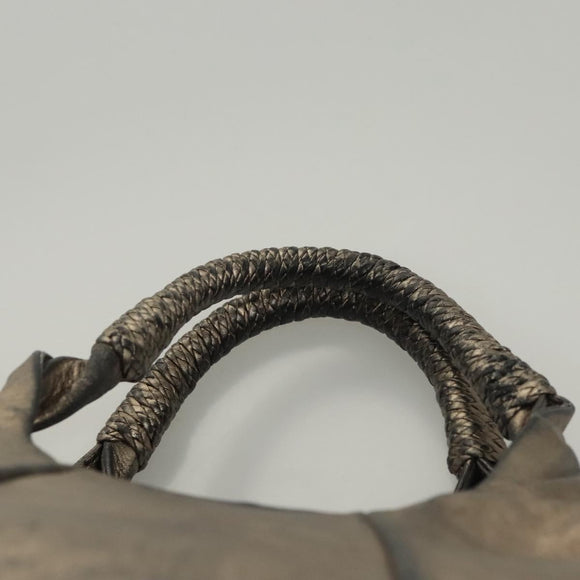 Salvatore Ferragamo Tote Bag Leather Beige Gold Auth BA1343