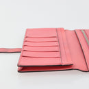 HERMES Bearn Soufflet Wallet Leather Pink Auth BA13430-18