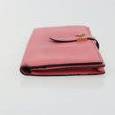 HERMES Bearn Soufflet Wallet Leather Pink Auth BA13430-3