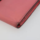 HERMES Bearn Soufflet Wallet Leather Pink Auth BA13430-7