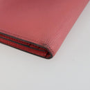 HERMES Bearn Soufflet Wallet Leather Pink Auth BA13430-14