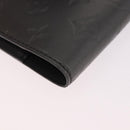 LOUIS VUITTON Monogram mat Agenda PM Planner Cover Black R20932 Auth BA13431A-16
