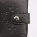 LOUIS VUITTON Monogram mat Agenda PM Planner Cover Black R20932 Auth BA13431A-17