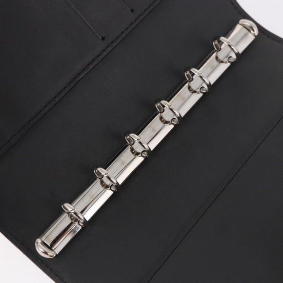 LOUIS VUITTON Monogram mat Agenda PM Planner Cover Black R20932 Auth BA13431A