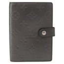 LOUIS VUITTON Monogram mat Agenda PM Planner Cover Black R20932 Auth BA13431A-13