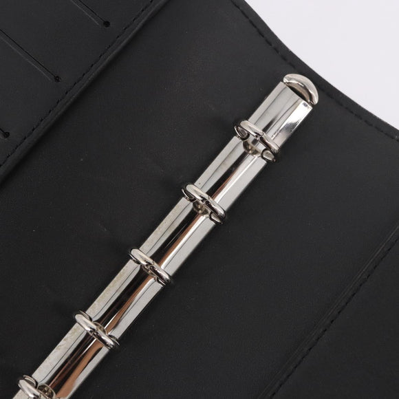 LOUIS VUITTON Monogram mat Agenda PM Planner Cover Black R20932 Auth BA13431A