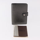LOUIS VUITTON Monogram mat Agenda PM Planner Cover Black R20932 Auth BA13431A-12