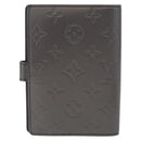 LOUIS VUITTON Monogram mat Agenda PM Planner Cover Black R20932 Auth BA13431A-2